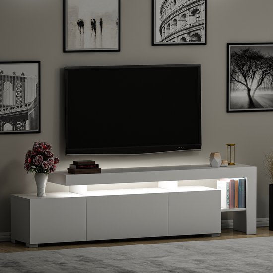 Supellexia-Illuminated - TV-standaard - Glanzend wit